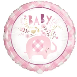 SALE Folienballon Babyparty rosa Elefant, 45 cm