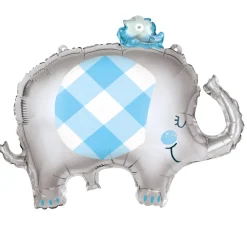 SALE Folienballon blauer Elefant, 74 cm