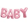 SALE Folienballon Girlande für Baby Shower Party, Raumdekoration, rosa - metallisch, Mädchen / Girl