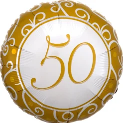 SALE Folienballon Goldhochzeit 50 Jahre, ca. 43 cm