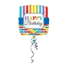 SALE Folienballon Happy B.day Stripe & Chevron 45cm