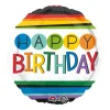 SALE Folienballon Happy-Birthday / Herzlichen Glückwunsch Rainbow, 45 cm
