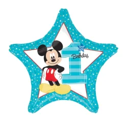 SALE Folienballon Mickey 1st Brithday, ca. 45 cm