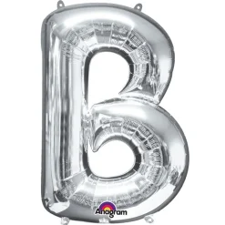 SALE Folienballon Mini Buchstabe B, silber, 36 cm