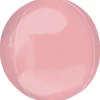 SALE Folienballon Orbz Uni, rosa, ca. 40 cm - Kugelballon rund