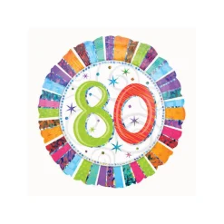 SALE Folienballon 80 Radiant Birthday, ca. 45 cm
