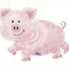 SALE Folienballon Rosa Schwein, 89x64 cm