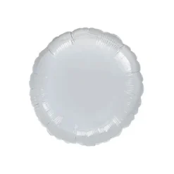 SALE Folienballon Rund Metallic Silber, ca. 45cm
