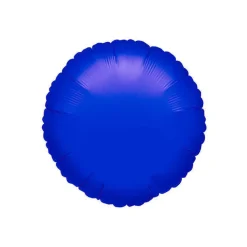SALE Folienballon Rund Metallic Blau, ca. 45 cm