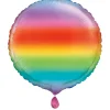 SALE Folienballon Rund Regenbogen, 45cm