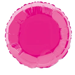 SALE Folienballon Rund Unifarben, Premiumqualität, beidseitig bedruckt, Größe: ca. 45 cm, Farbe: Pink