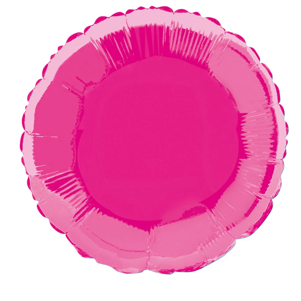 SALE Folienballon Rund Unifarben, Premiumqualität, beidseitig bedruckt, Größe: ca. 45 cm, Farbe: Pink