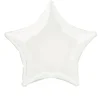 SALE Folienballon Stern Unifarben, Premiumqualität, beidseitig bedruckt, Größe: ca. 45 cm, Farbe: Weiß