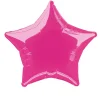 SALE Folienballon Stern Unifarben, Premiumqualität, beidseitig bedruckt, Größe: ca. 50 cm, Farbe: Pink