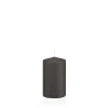 SALE Getauchte glatte Stumpen-Kerze, ca. Höhe: 100mm, Ø 60mm, Farbe: Grau