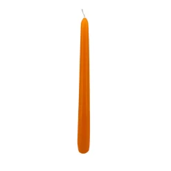 SALE Getauchte glatte Tafel-Kerze, spitz zulaufend, ca. Höhe: 250mm, Ø 25mm, Farbe: Aprikose