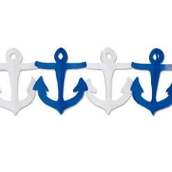 SALE Girlande Anker, blau, 3 m