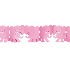 SALE Girlande Elefanten, rosa, 3 m