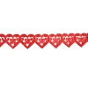 SALE Girlande Herz mit Hochzeitspaar, rot, 4m
