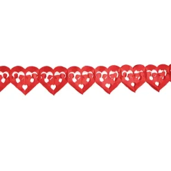 SALE Girlande Herz mit Hochzeitspaar, rot, 4m