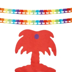 SALE Girlande Palme aus Papier, 4m, bunt