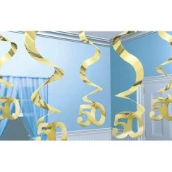 SALE Girlande 50 Spiralförmig, gold, 5 Stk.