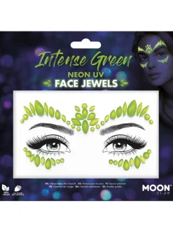 SALE Glitzersteine fürs Gesicht, Neon Intense Green, Grüntöne