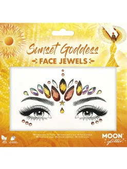 SALE Glitzersteine fürs Gesicht, Glitter, Sonnenuntergangs Göttin, Gelbtöne