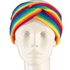 SALE Haarband Rainbow, Strickoptik, regenbogenfarben