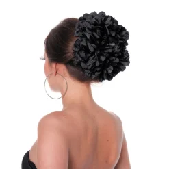 SALE Haarspange mit Chrysantheme, schwarz