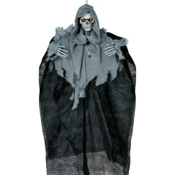 SALE Halloween-Deko-Figur Fetzenskelett mit Licht-, Sound- und Bewegungseffekt, 90cm