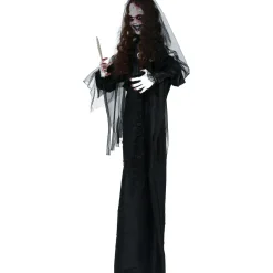 SALE Halloween-Deko Figur Gruselfrau, mit Licht-, Sound- und Bewegungseffekt, 170cm