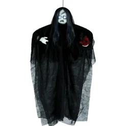 SALE Halloween-Deko Figur sprechende Puppe mit Licht- und Soundeffekten, 90cm