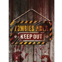 SALE Halloween-Deko Holz-Schild Zombie, ca. 35x20cm
