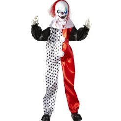 SALE Halloween-Figur KILLER-CLOWN MIT LEUCHTENDEN AUGEN, Größe ca. 90 cm