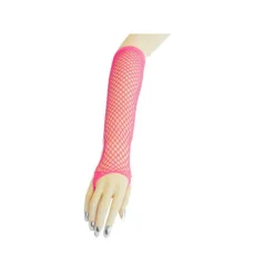 SALE Handschuhe genetzt lang fingerlos pink 1 Paar