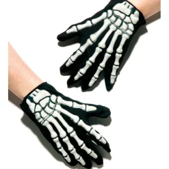 SALE Handschuhe Skelett mit Kunststoffauflagen