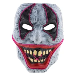 SALE Hartplastik-Halbmaske Halloween-Clown mit LED