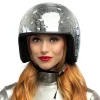 SALE Helm Disco-Kugel, Einheitsgröße, Silber