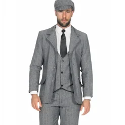 SALE Herren-Kostüm Jackett schwarz/weiß, Gr. 48