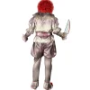 SALE Herren-Kostüm Killer-Clown, Overall und Schuhüberzieher, Gr. S