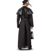SALE Herren-Kostüm Mantel Pest-Doktor, schwarz, Gr. 48-50