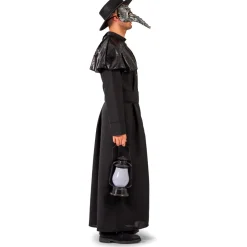 SALE Herren-Kostüm Mantel Pest-Doktor, schwarz, Gr. 48-50