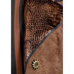 SALE Herren-Kostüm Steampunk-Mantel Snake, braun, Gr. 48