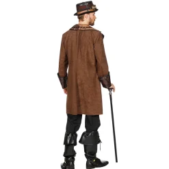 SALE Herren-Kostüm Steampunk-Mantel Snake, braun, Gr. 48