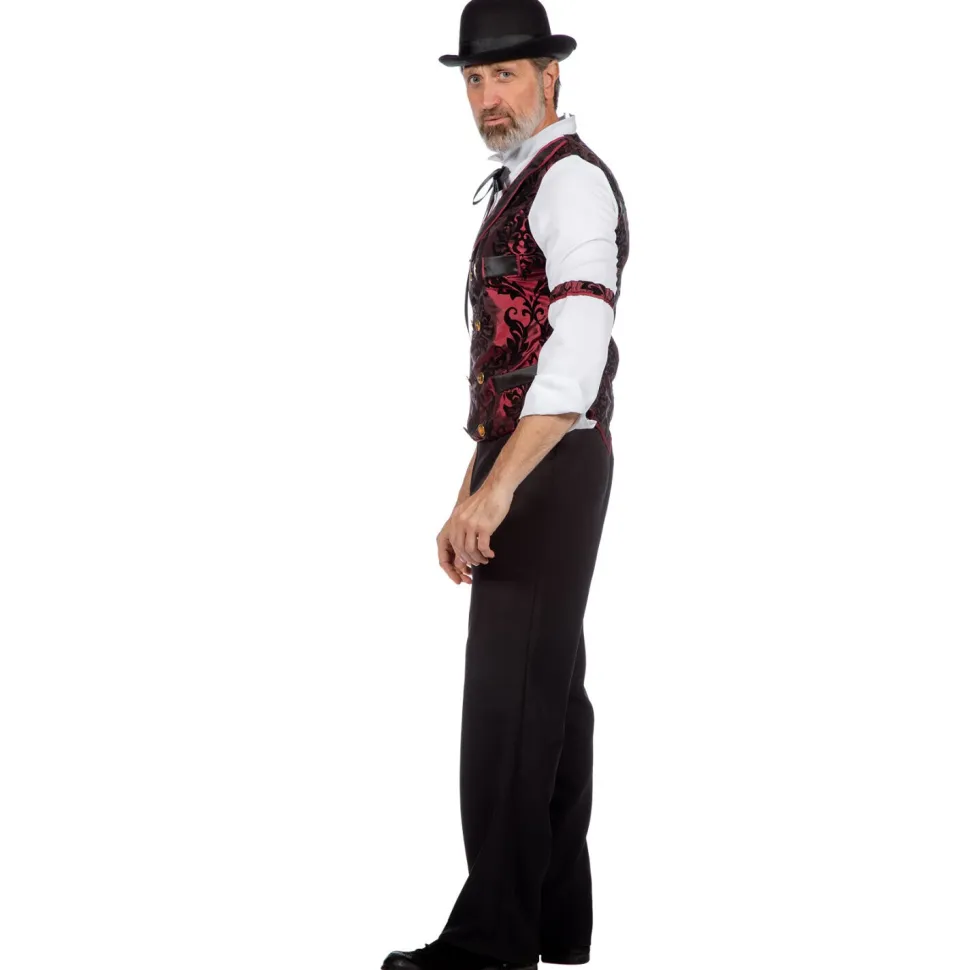 SALE Herren-Kostüm Weste Spieler, rot, Gr. 48