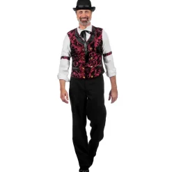 SALE Herren-Kostüm Weste Spieler, rot, Gr. 48