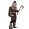SALE Herren-Kostüm Wikinger Häutpling, mit Oberteil, Hose, Stulpen, Gürtel & Helm, Gr. S