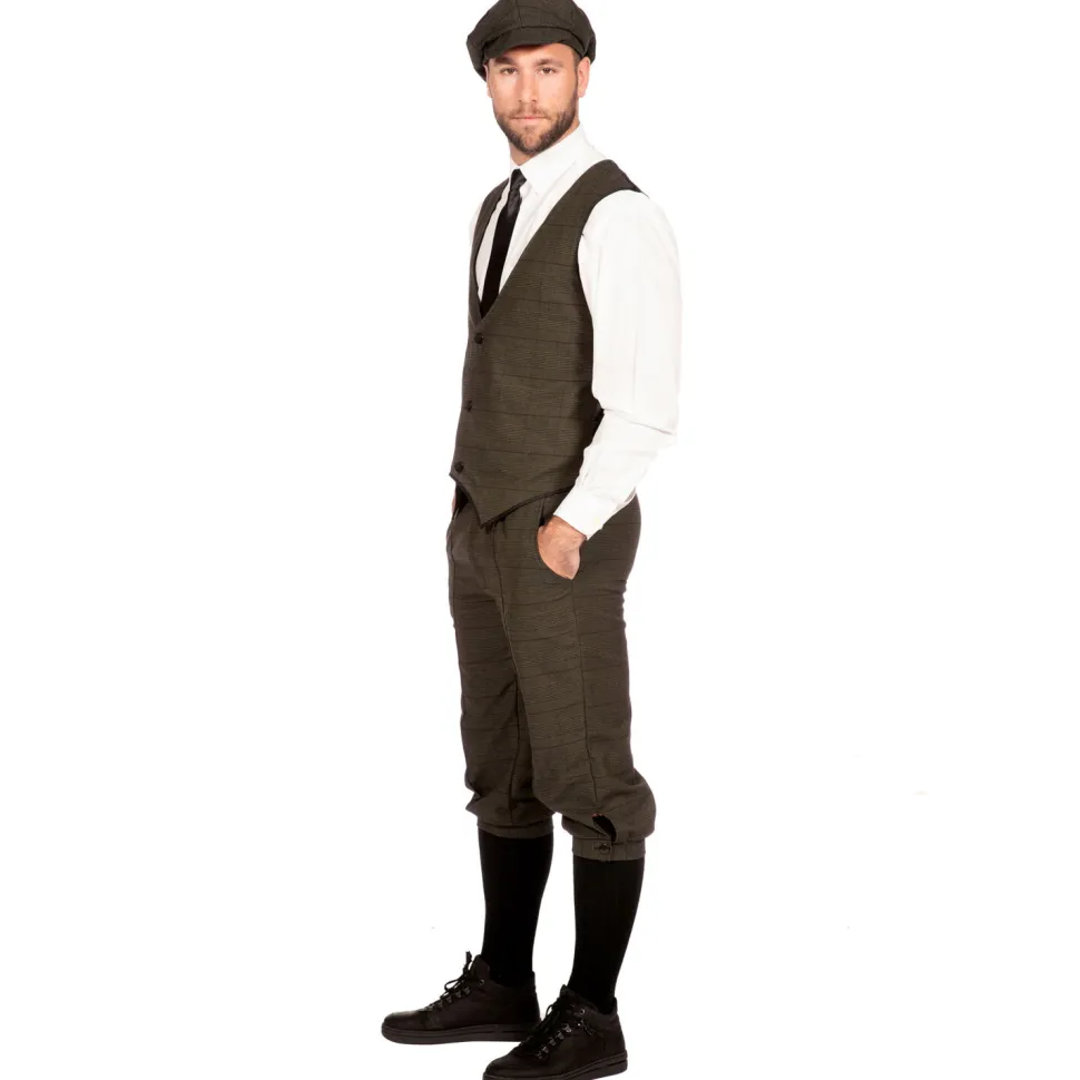SALE Herren-Kostüm wilde 20er Arthur, grau, Gr. 46 - Set mit Hose, Weste und Mütze