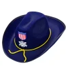 SALE Hut Yankee-Soldat, blau mit Wappen, aus Filz